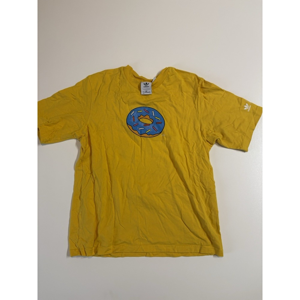 Adidas Collaboration The Simpsons Donut T-Shirt Small Yellow Homer Matt Groening